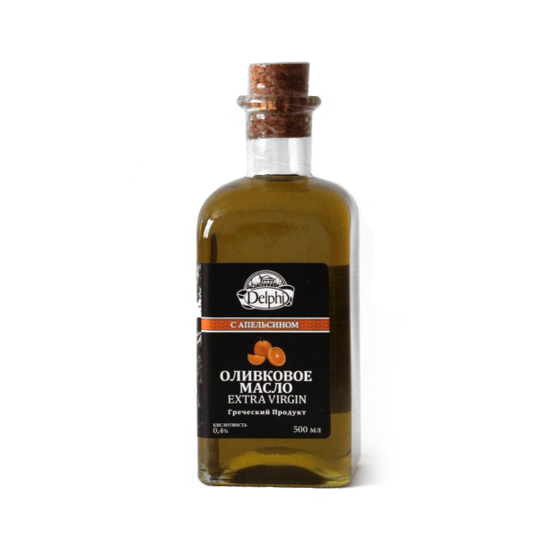 Оливковое масло Экстра Виржн с апельсином "Delphi"