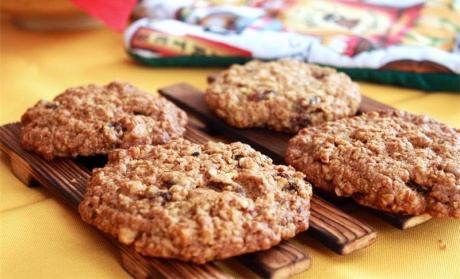 Песочно-овсяное печенье с отрубями и орехами