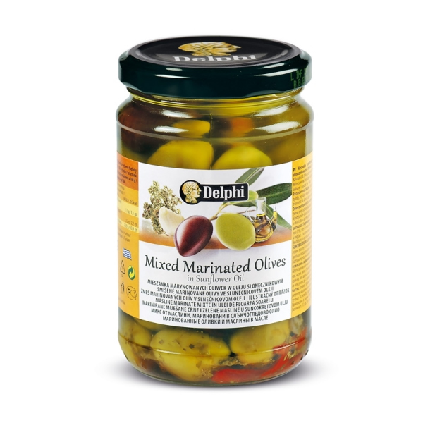 Оливки маринованные и маслины в масле "Delphi"